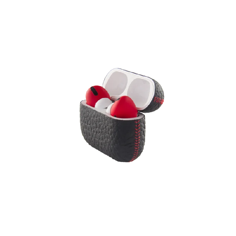 Merlin Craft Royal Collection Apple Airpods Pro Calf Black With Red