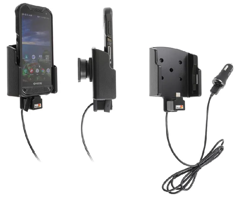 Charging Holder, Tilt Swivel and Dual USB to Cigarette Lighter Adapter