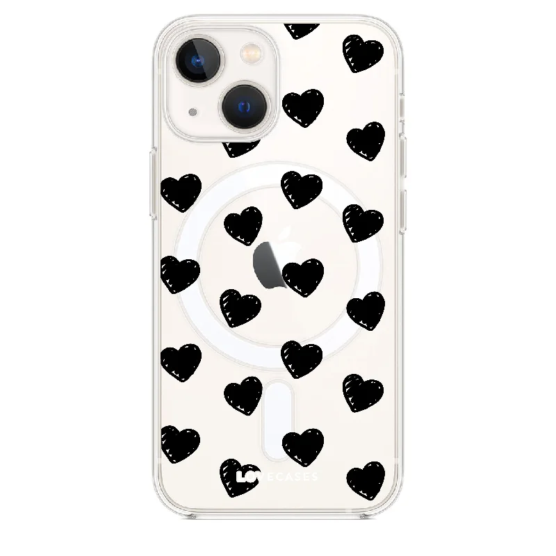 Black Hearts Clear Tough Case