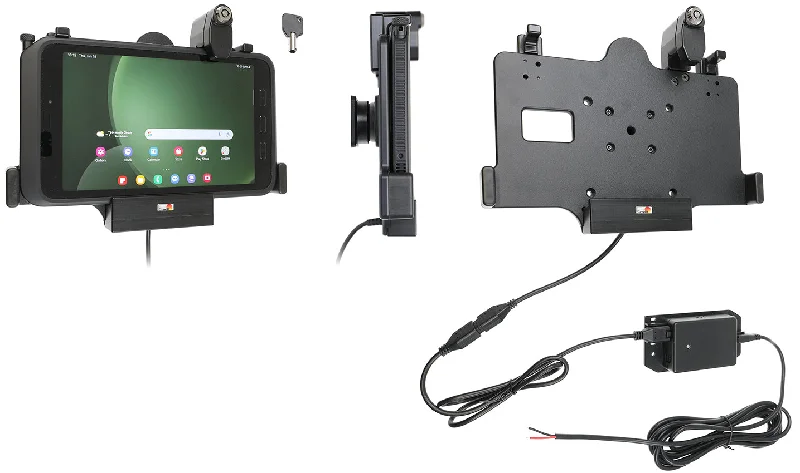 Charging Cradle with Key Lock and Hard-Wired Power Supply for Samsung Galaxy Tab Active5, Tab Active3