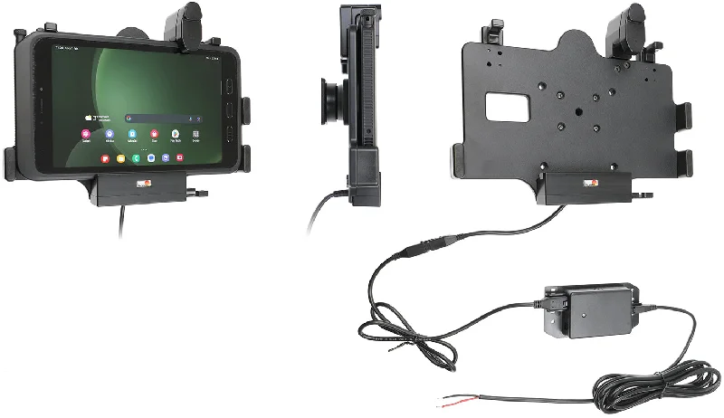 Charging Cradle with USB Host Port, Spring Lock and Hard-Wired Power Supply for Samsung Galaxy Tab Active5, Tab Active3