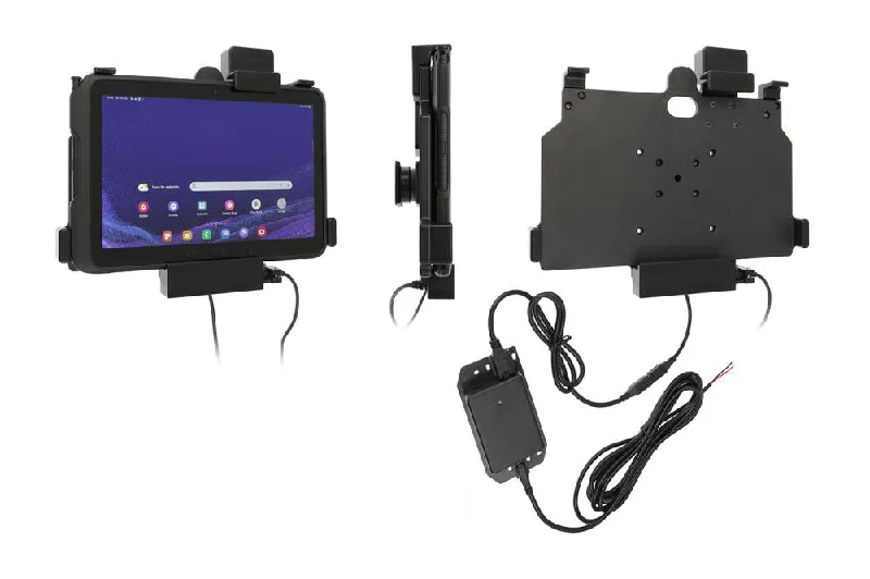 Charging Holder, Tilt-Swivel, USB Type-A Host Port, Spring Lock and Hard-Wired Power Supply