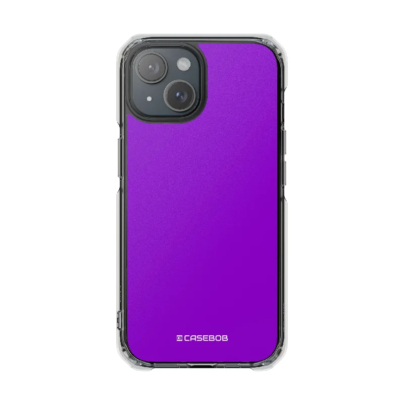 Electric Purple - Clear Impact Case for iPhone