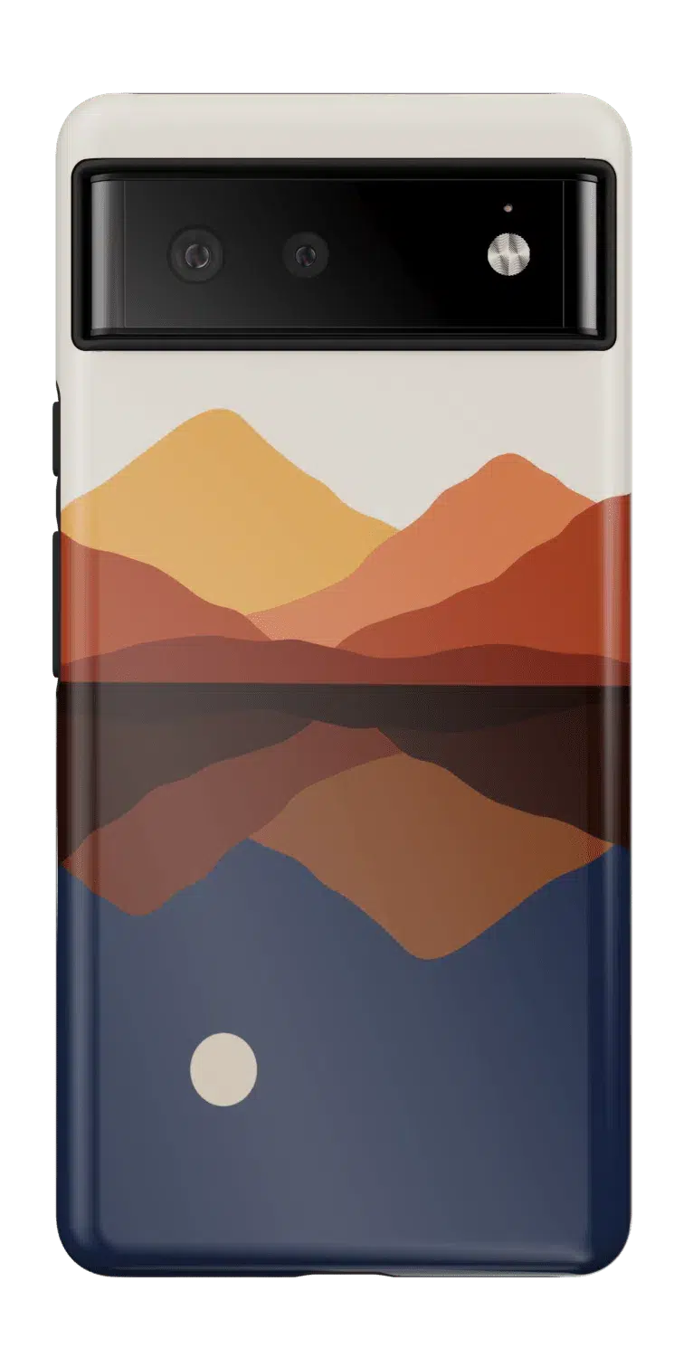 Opposites Attract | Day & Night Colorblock Mountains Google Pixel Case