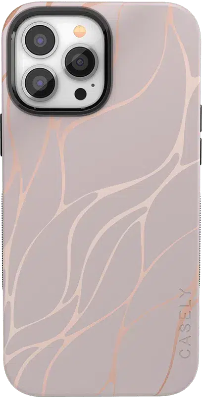 Midnight Ride | Pink and Gold Metallic Waves Case