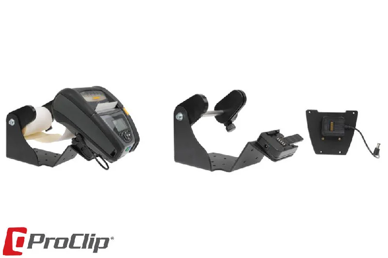 Printer Mount with Media Roller and Quick Release Power Dock for Zebra ZQ630