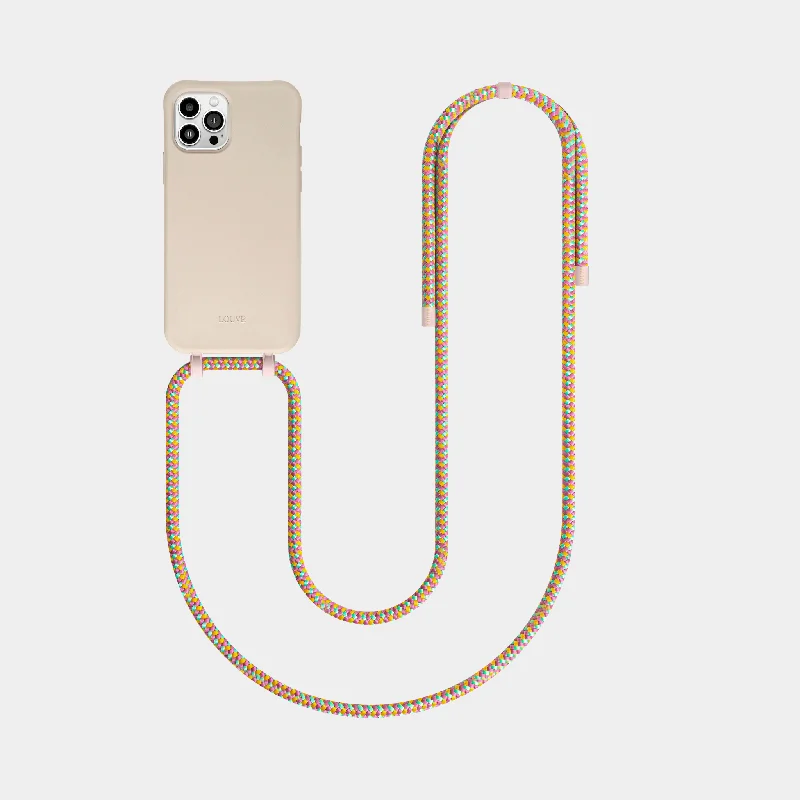 Beige Phone Case + Boho Crossbody Strap