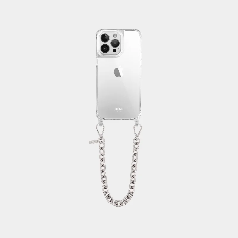 Clear Phone Case + Silver-Plated Wristlet