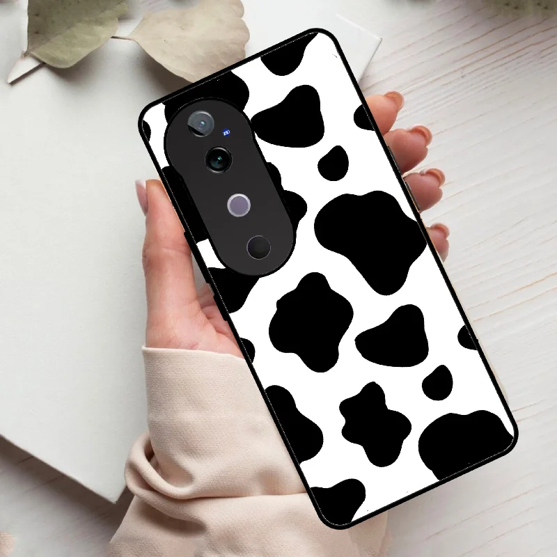 Cow Print Glass Phone Case And Cover For Vivo