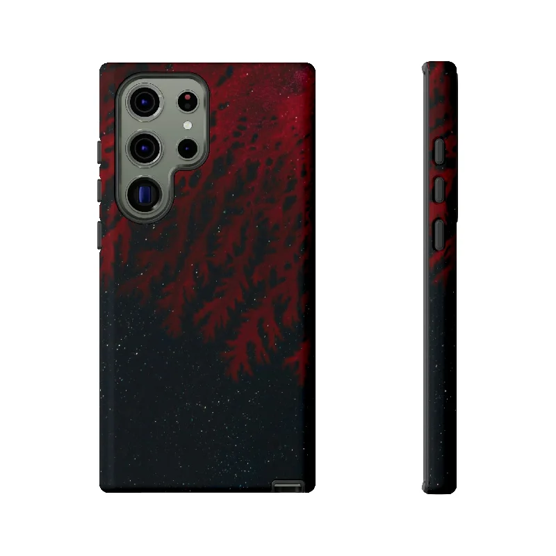 Dark Red Space Ink Art Android Case - Protective Phone Case