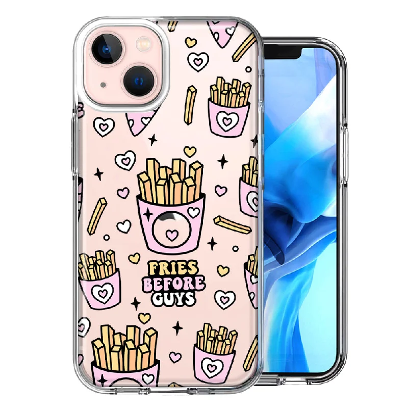 For Apple iPhone 15 Cute Valentine Pink Love Hearts Fries Before Guys Case Cover