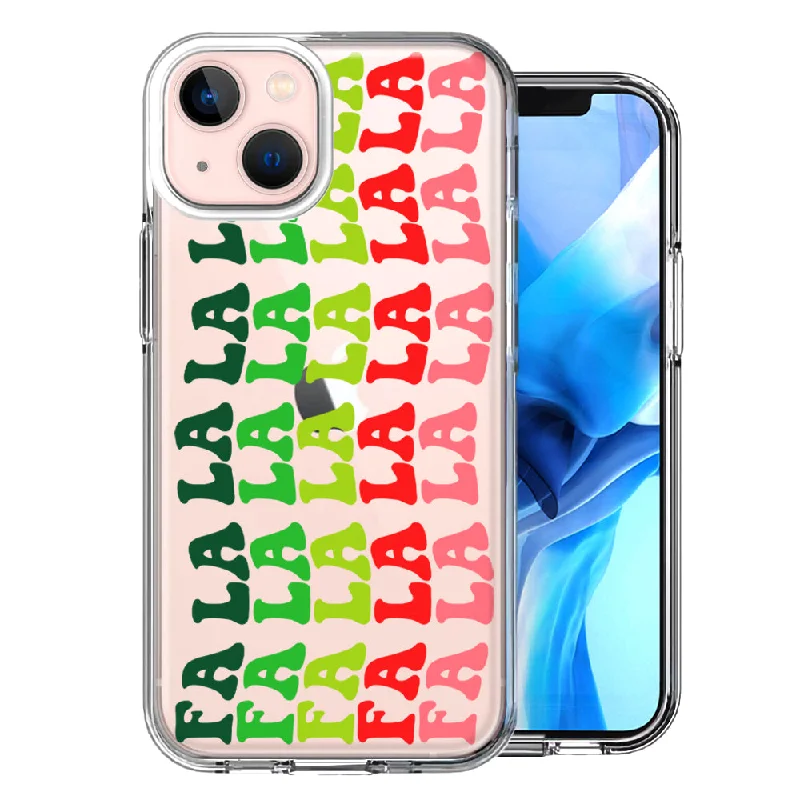 For Apple iPhone 15 Deck The Halls Christmas Carol Falala Festive Lyric Vintage 70s Letters Case Cover