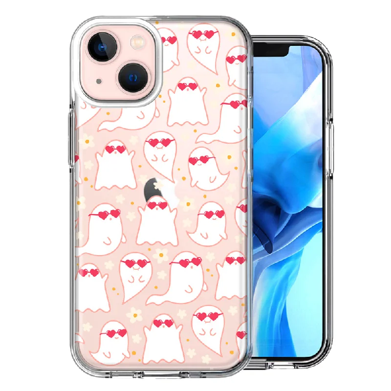 For Apple iPhone 15 Floating Heart Glasses Love Ghosts Vaneltines Day Cutie Daisy Case Cover