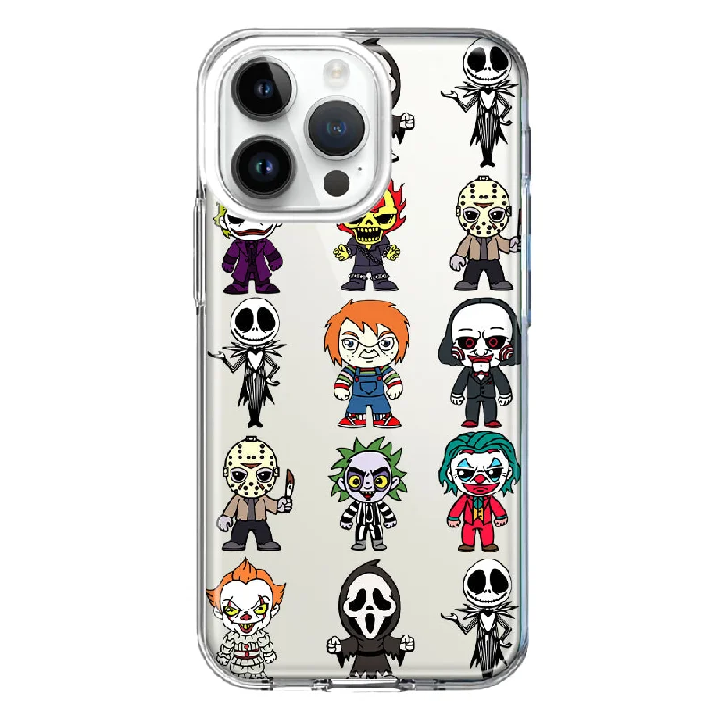 For Apple iPhone 15 Pro Max Cute Classic Halloween Spooky Cartoon Characters Design Hybrid Protective Phone Case Cover