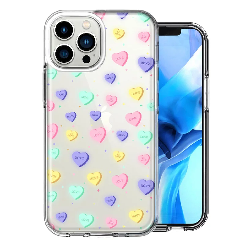 For Apple iPhone 15 Pro Max Valentine's Day Heart Candies Design Double Layer Phone Case Cover