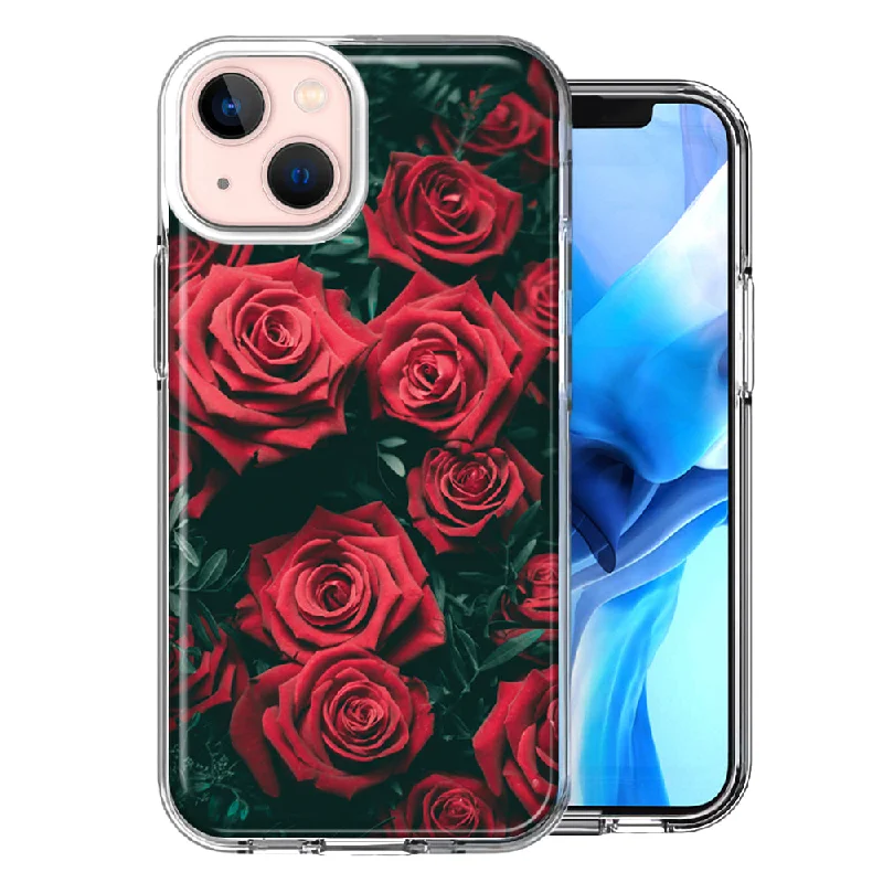 For Apple iPhone 15 Red Roses Case Cover