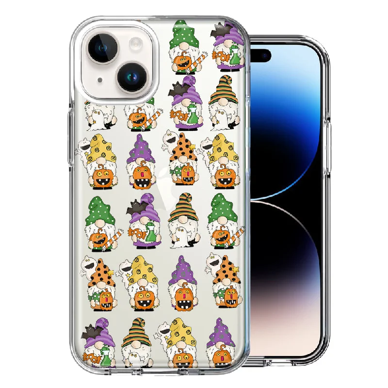 For Apple iPhone 15 Spooky Halloween Gnomes Cute Characters Holiday Seasonal Pumpkins Candy Ghosts Case Cover