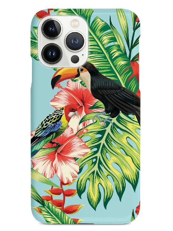 Hibiscus - Parrot and Tucan - Black Case