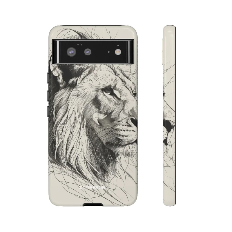 Majestic Linework Lion - Phone Case for Google Pixel