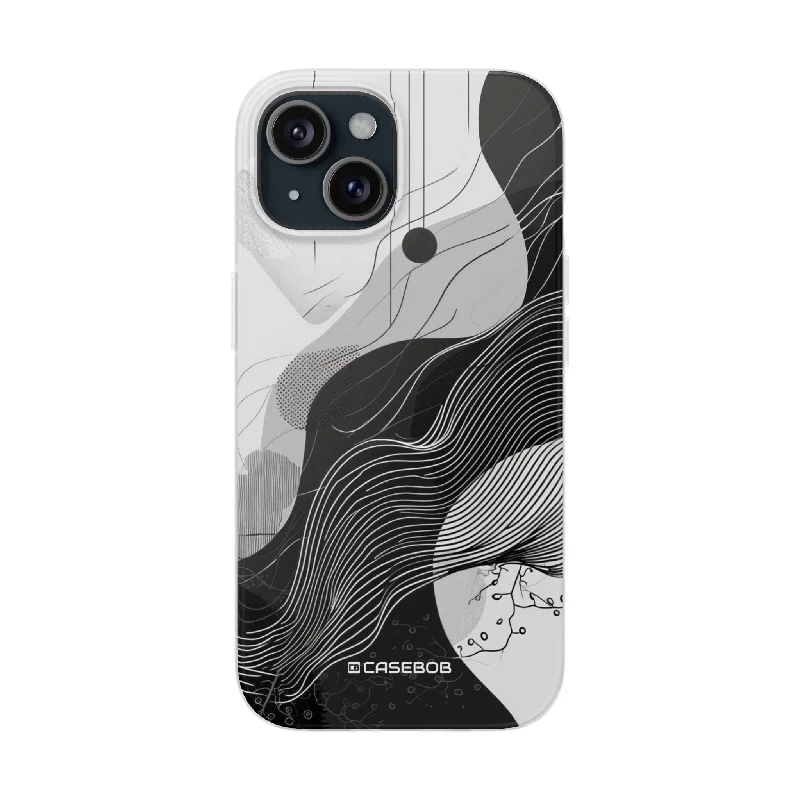 Monochrome Elegance | Flexible Phone Case for iPhone