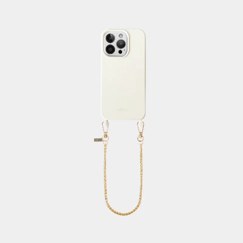 Off-White Phone Case + Gold-Plated Wristlet