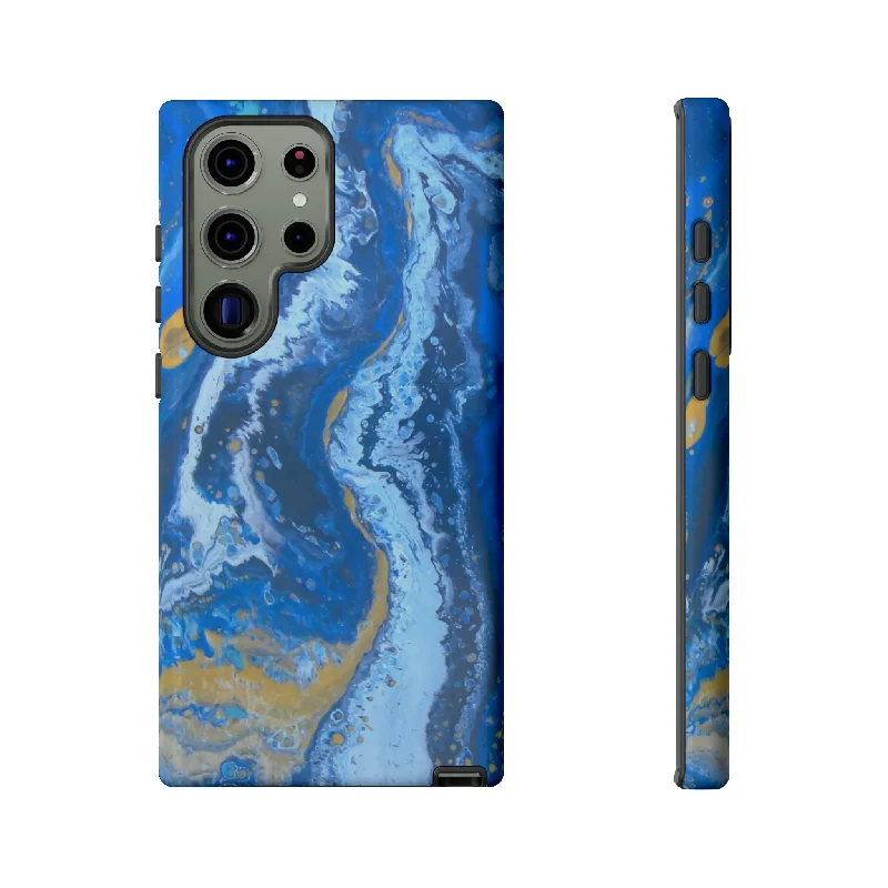 Acrylic Blue Gold Android Case - Protective Phone Case