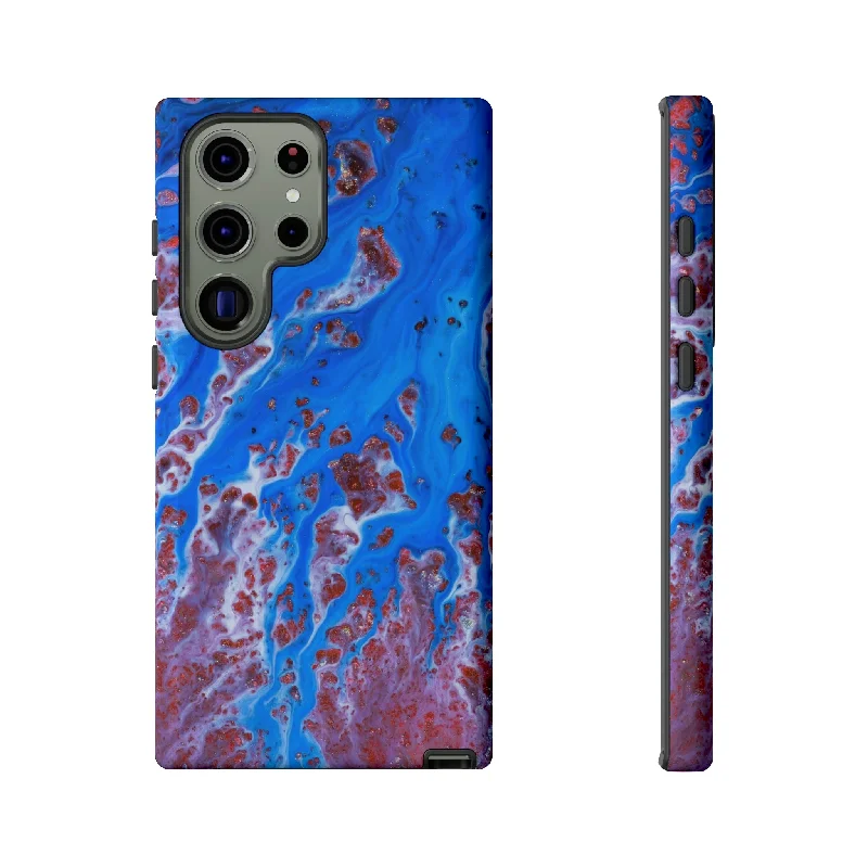 Bright Blue Ink Art Android Case - Protective Phone Case