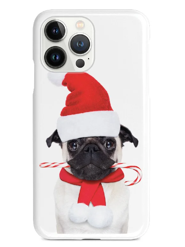 Candy Cane Christmas Pug Case