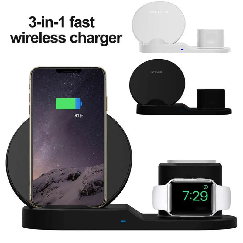 Wireless Charger #236 = 3 in 1 10W Fast Wireless Charger Dock