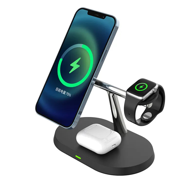 Wireless Charger #243 = 30W 3 in 1 Magnetic Wireless Charger Stand