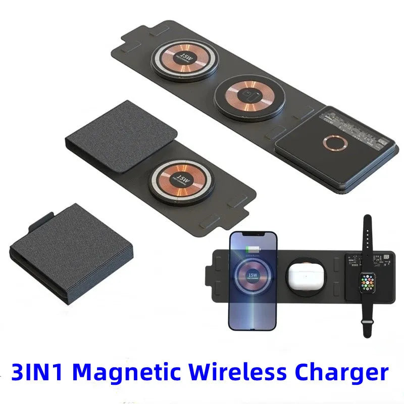 Wireless Charger #249 = 15W 3IN1 Magnetic Wireless Charger for Apple