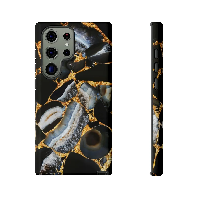 Dark Agate Marble Android Case - Protective Phone Case