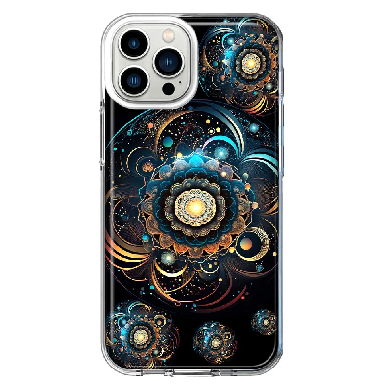 For Apple iPhone 11 Pro Mandala Geometry Abstract Multiverse Pattern Design Hybrid Protective Phone Case Cover