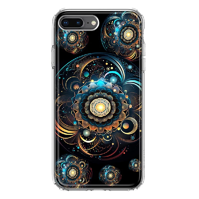 For Apple iPhone 7/8 Plus Mandala Geometry Abstract Multiverse Pattern Design Hybrid Protective Phone Case Cover