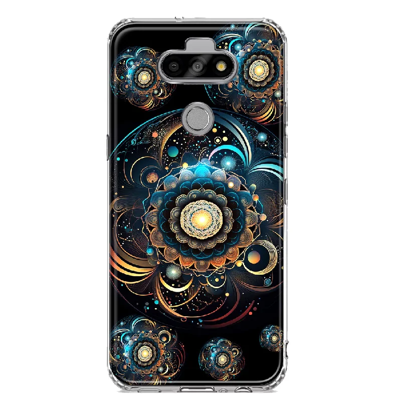 For LG Aristo 5/Phoenix 5/Risio 4 Mandala Geometry Abstract Multiverse Pattern Design Hybrid Protective Phone Case Cover