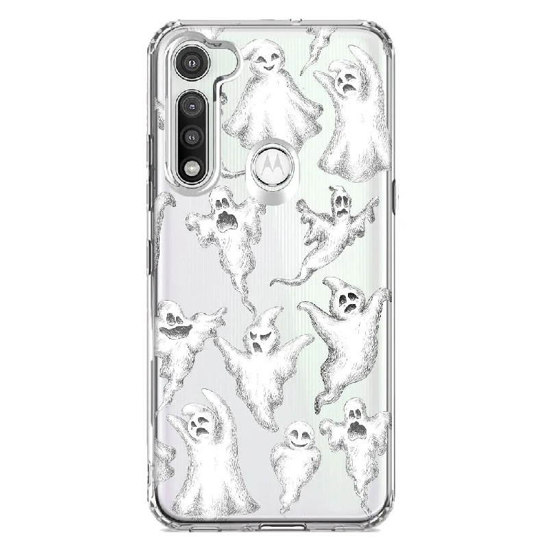 For Motorola Moto G Fast Cute Halloween Spooky Floating Ghosts Horror Scary Design Hybrid Protective Phone Case Cover