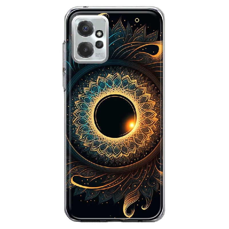 For Motorola Moto G Power 5G 2023 Mandala Geometry Abstract Eclipse Pattern Design Hybrid Protective Phone Case Cover