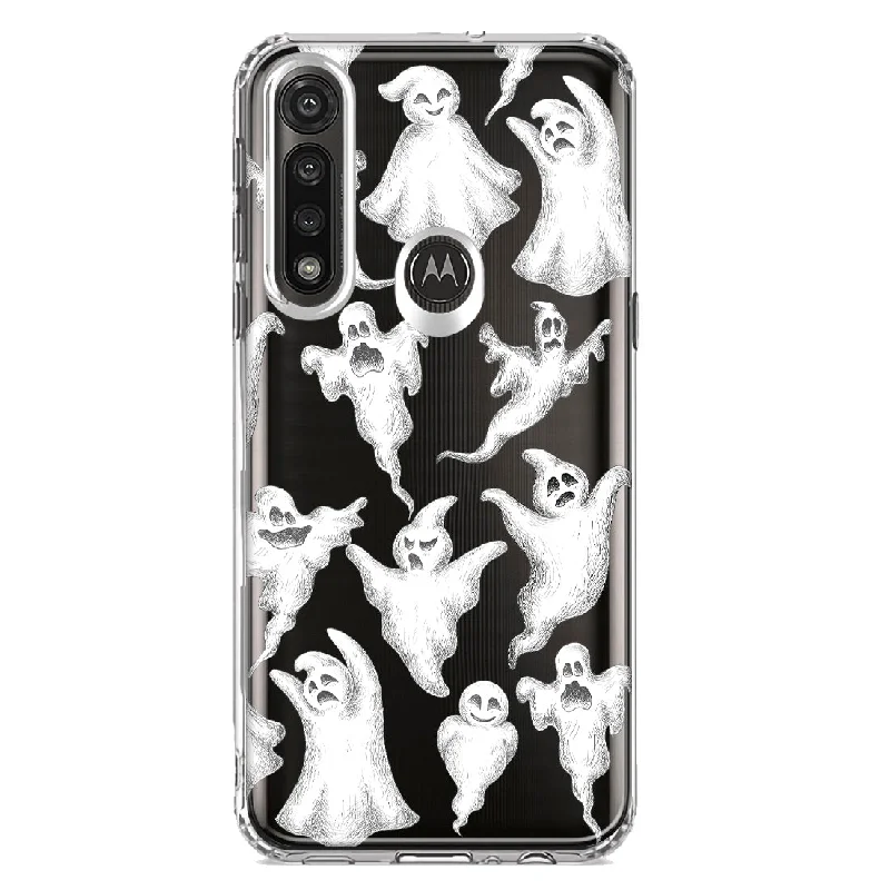 For Motorola Moto G Power Cute Halloween Spooky Floating Ghosts Horror Scary Design Hybrid Protective Phone Case Cover