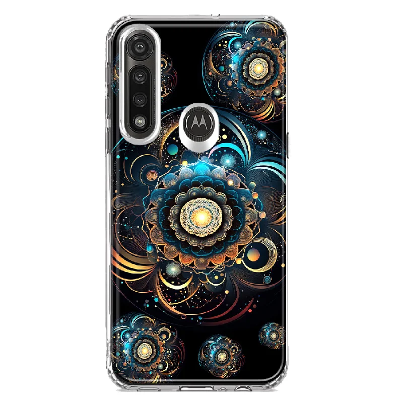 For Motorola Moto G Power Mandala Geometry Abstract Multiverse Pattern Design Hybrid Protective Phone Case Cover