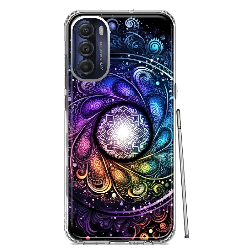 For Motorola Moto G Stylus 5G 2022 Mandala Geometry Abstract Galaxy Pattern Design Hybrid Protective Phone Case Cover