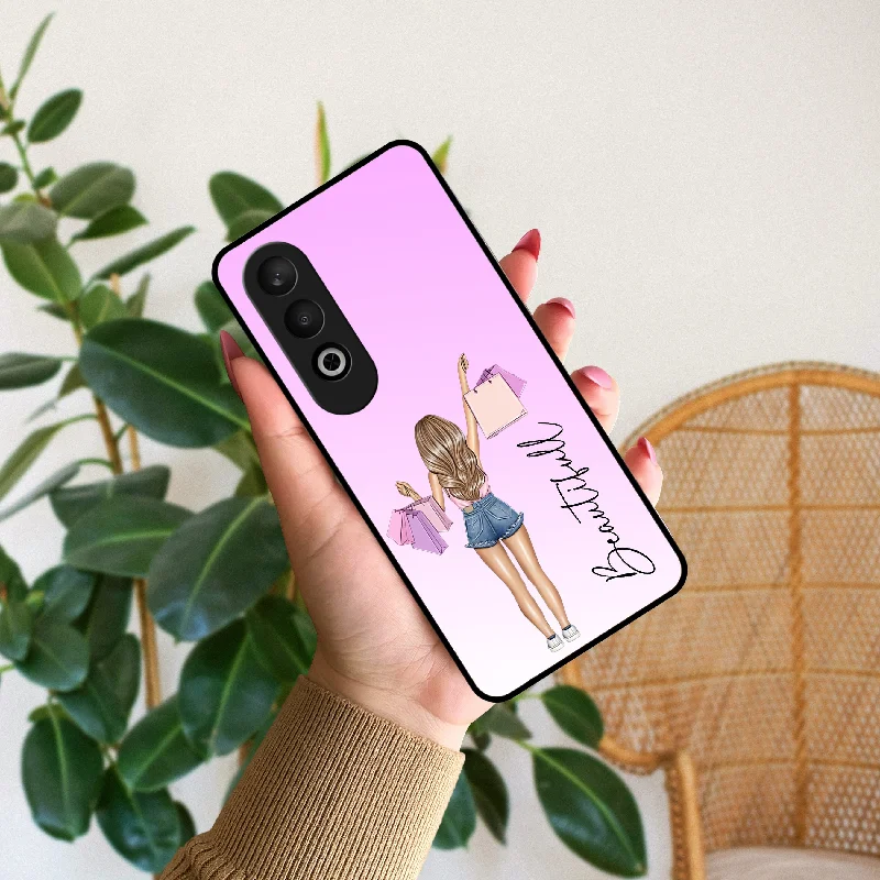 Girl With Bag Glass Case Cover For OnePlus