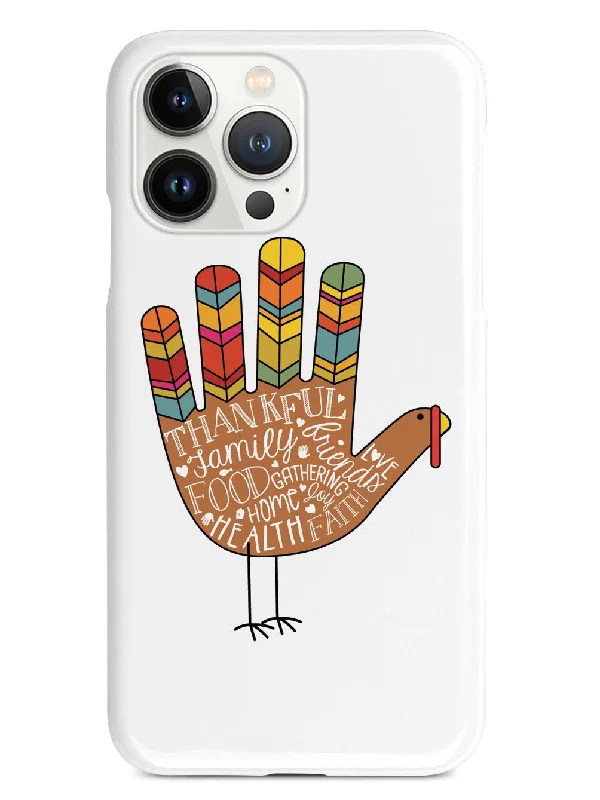 Hand Turkey Cartoon - White Case