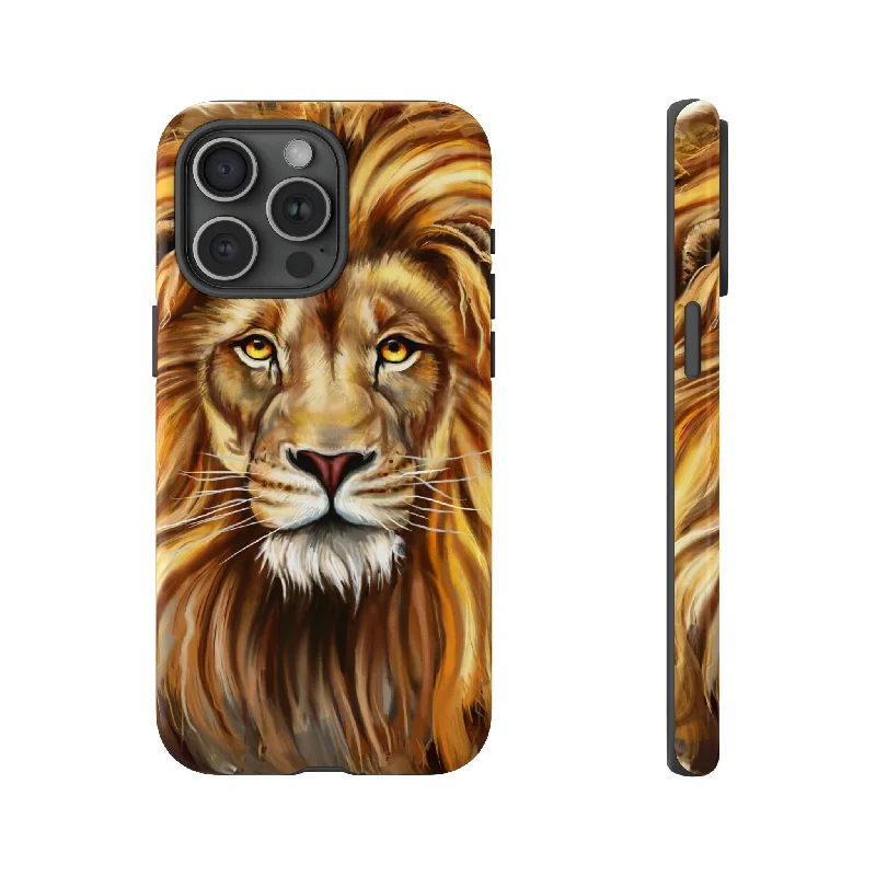 Lion head Digital Painting - Protective Phone Case