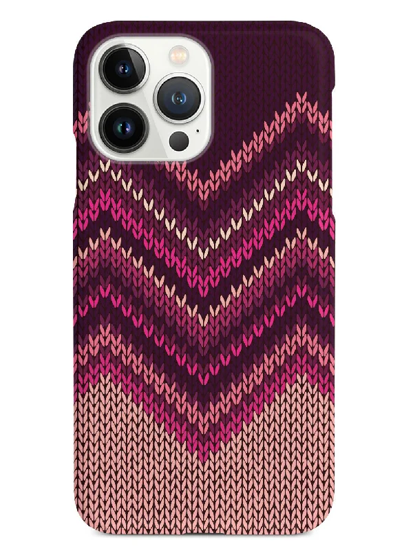 Pink and Purple Sweater Texture - Black Case