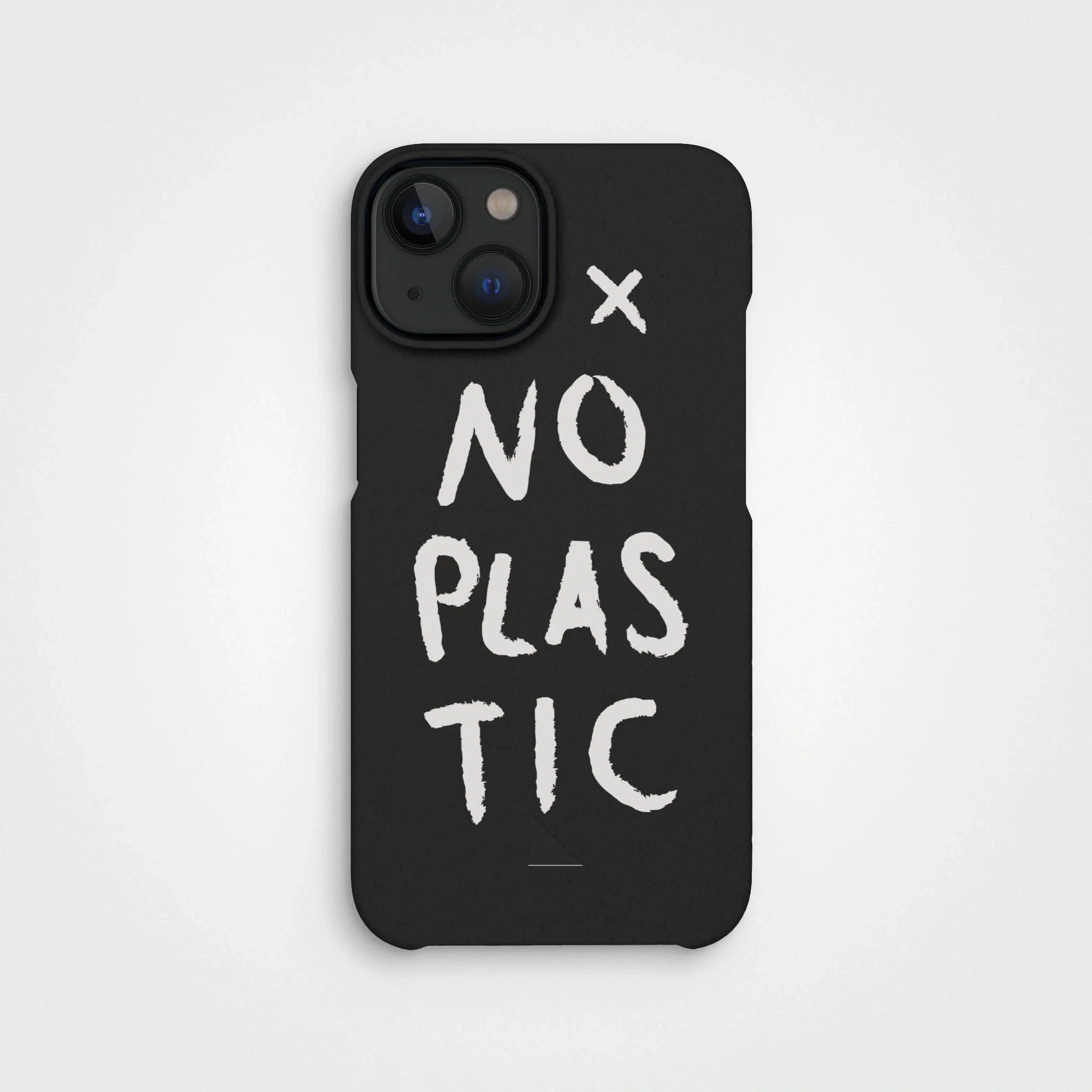 Plant-based phone case, no plastic, white | Charcoal black