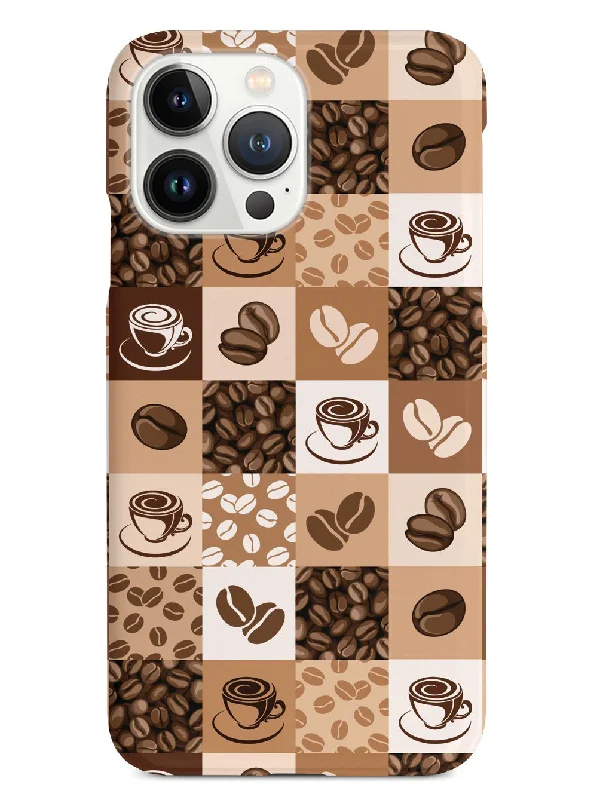 Quilt Pattern - Coffee - Black Case