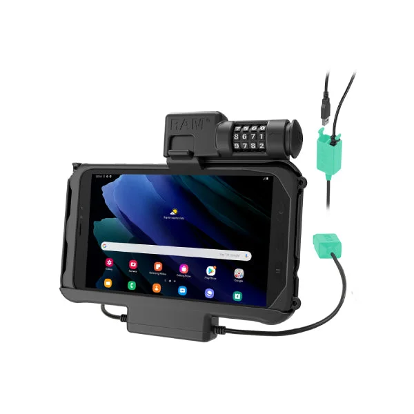 RAM® Combo Locking Power + Dual USB Dock for Tab Active5 & 3 (RAM-HOL-SAM58PD2CLU)