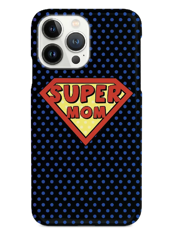 SUPER MOM - Polka Dots - Black Case