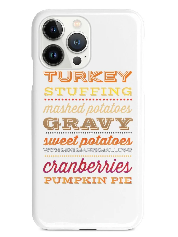 Thanksgiving Dinner Words - White Case