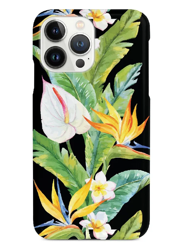 Tropical Watercolor - Black Case